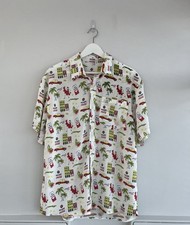 Retro Bacard� � Coca?Cola ?Welcome to Cuba? Shirt XL 100% Viscose Tropical Print