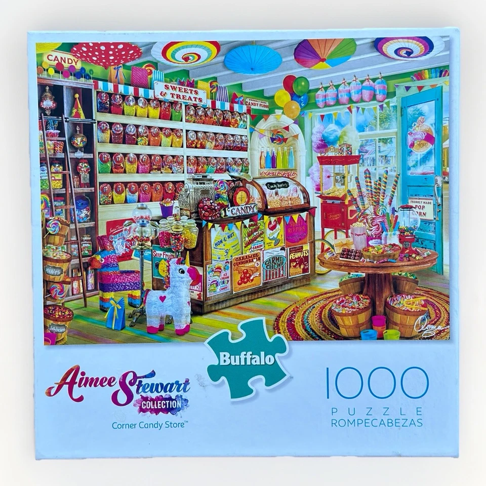 Lot of 3 Whimsical Buffalo Puzzles Bakers Dozen, Corner Candy Store, Magic Study - Image 4 of 4