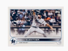 Excellent: 2022 topps Sean Guenther Miami Marlins Rookie Trading Card