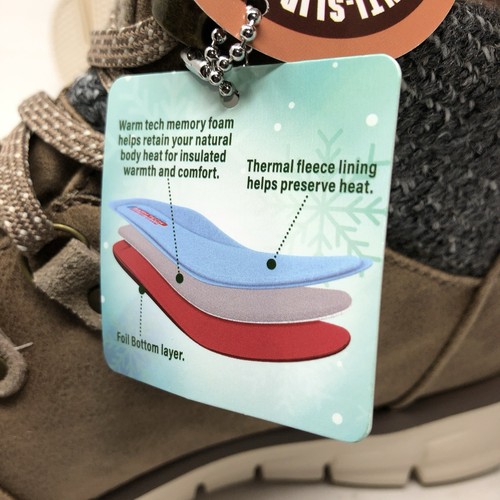 Skechers Mujeres Botas de Senderismo Cold Daze Talla 8 Repelente al Agua Zapatos de Encaje Marrón Nuevo con Etiquetas - Imagen 10 de 13