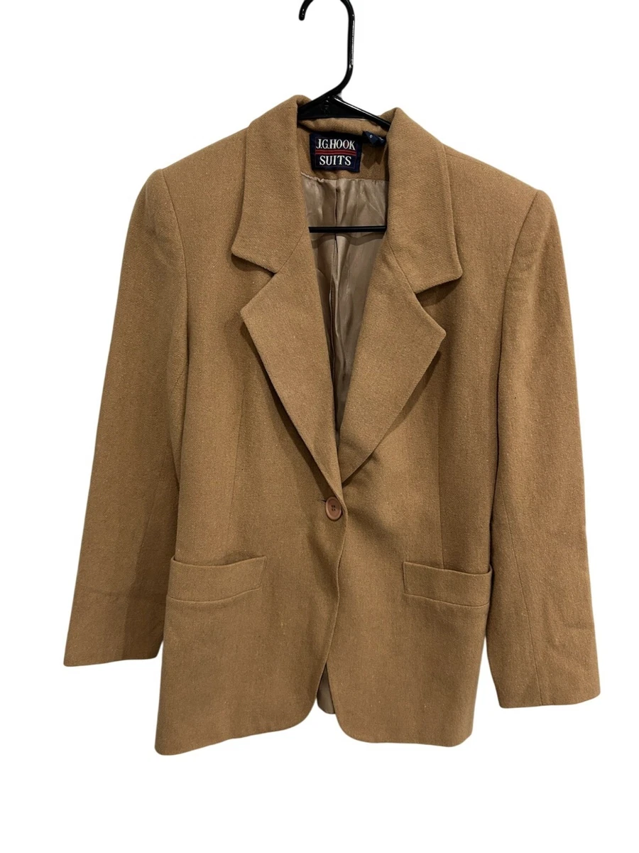 Blazer Marron J G Hook Taille 12 - 3 Boutons, Mélange Laine - Excellent état