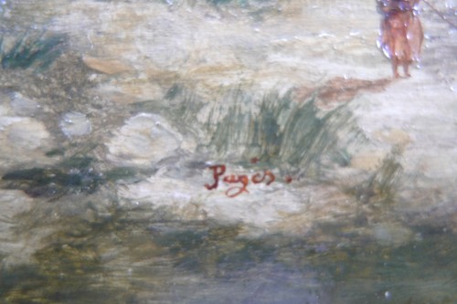 Jules Eugène Pages 1867-1946 Landschaft mit See und Personen - Bild 10 von 13