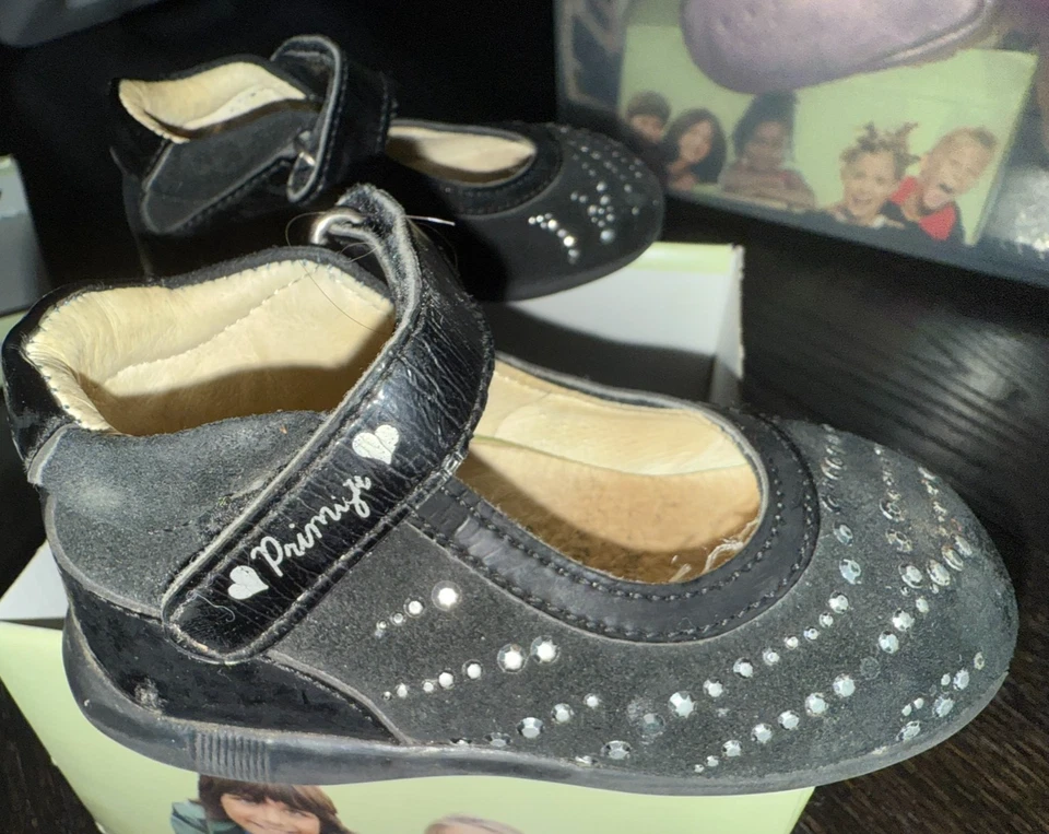 Primigi Niñas Infantes Bebé Zapatos de Vestir Mary Janes Negro Ornice EU 22 US Talla 6 Foto 3 de 4