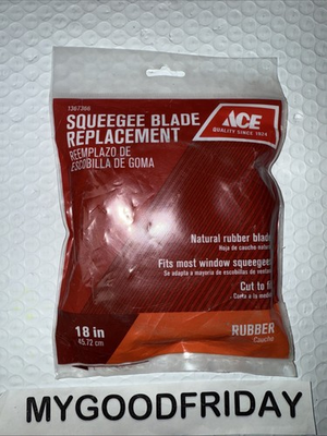 #ad ACE Rubber Squeegee Replacement Blade 18 Inches 1367366 Cut To fit $1.99