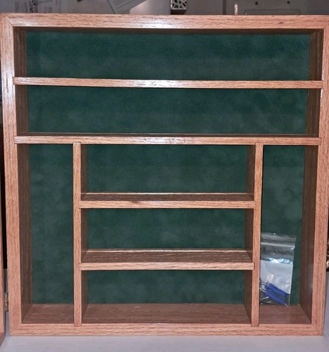 Estante de exhibición de pared de madera rústico vintage caja de sombra de curiosidades estuche de vidrio - Imagen 2 de 9