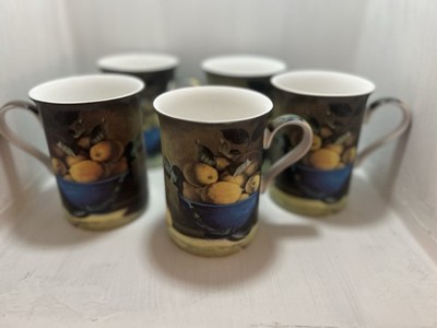  Zitronenschale Becher Creative Tops Fine Bone China Northamptonshire England X5 