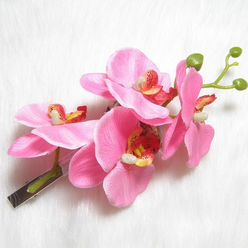 Grande pince à cheveux 15 cm ethnique danse dai coiffe vintage chanfu fausse orchidée - Photo 1/4