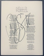WESLEY SCANTLIN SIGNED LYRIC SHEET BLURRY PUDDLE OF MUDD SINGER AUTOGRAPH COA WESLEY SCANTLIN SIGNED LYRIC SHEET BLURRY PUDDLE OF MUDD SINGER AUTOGRAPH COA