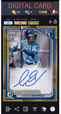 Ramon Ramirez Digital Bunt Bowman 2024 Gold Mojo First Auto Legendary /50