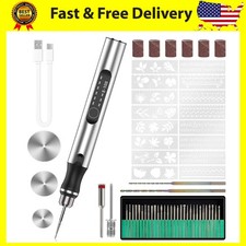 Engraving Pen with 34Bits, Portable Engraving Pen Electric Cordless Rot