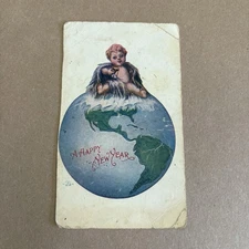 1906 Ullman Manufacturing Company Advertising Happy New Year Haynes WV Postcard