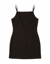 VINTAGE Womens Sleeveless Sheath Dress IT 42 Medium Black AX07