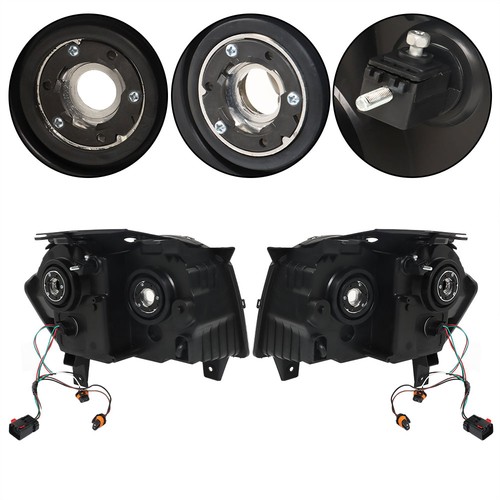 For Jeep Grand Cherokee 2008 2009 2010 Headlights Left+Right Side Chrome Halogen - Picture 5 of 12