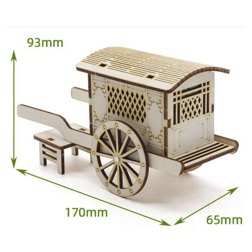 DIY Chinese Carriage Model Stem Learning Toy Traditional Carriage Model Kit - Picture 5 of 6