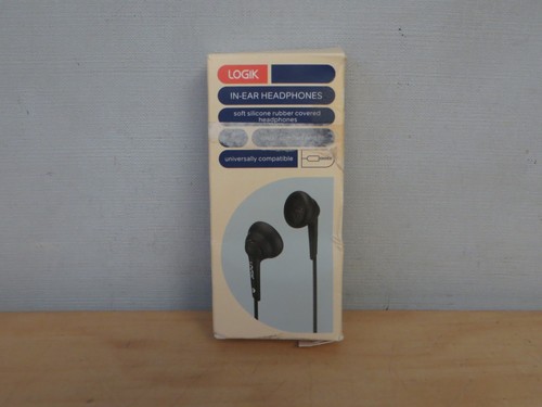 LOGIK Gelly Wired Headphones In-Ear Gold Plated 3.5mm Jack LGELBLK21 Black - Picture 2 of 6