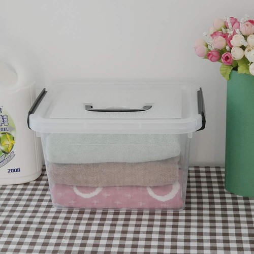 6 Quart Plastic Storage Box, Clear Storage Bins with Lid, Pack of 6 - Picture 5 of 7