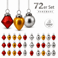 72 Weihnachtskugeln Glas Christbaumkugeln Weihnachten Baumschmuck Gold Rot