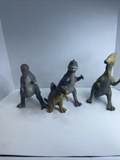 Lot Of Vintage Dinosaur Figures Ceratosaurus Halosaurus Parasaurolophus