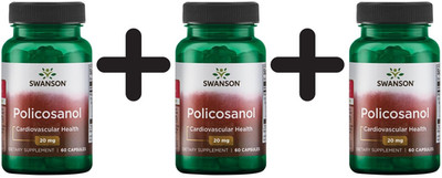 3 x Swanson Policosanol, 20mg - 60 caps (236,96 EUR/kg)