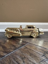 Avon Solid Gold Cadillac Leather After Shave Glass Decanter Bottle — listing 4