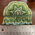 Beaded Rain Cloud Barrette Clip Native American Cree Blue Green White Hair Decor — photo 8
