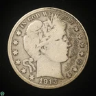 1913-S Barber Liberty Head Half Dollar - Very Good Details