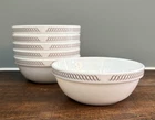 6 Pyrex REGENCY Brown Scroll Small Bowls Waffle House Pattern