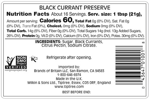 Tiptree Black Currant Preserve, 12 Ounce Jar 12 (Pack of 1) - Picture 6 of 6