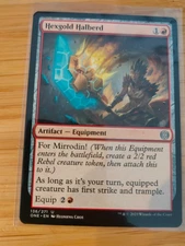 MTG Hexgold Halberd 136 Phyrexia All Will Be One M/NM Free UK P&P
