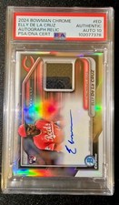 2024 Bowman Chrome Elly De La Cruz RC Auto Relic /150 PSA 10 GEM MINT Reds