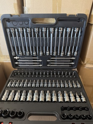 #ad #ad 107PC Bit Socket Set Torx Hex Allen Triple Square E Socket Automotive Tool Kit $65.00