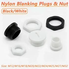 Plastic Nylon Male Blanking Plug with Hex Nut Waterproof Seal M12/M16/M18-M32