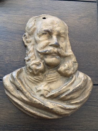 Antique Metal Plaque Kaiser Wilhelm I    Highly Detailed
