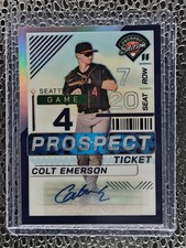 2024 Panini Prospect Edition Colt Emerson Prospect Ticket Auto PURPLE 020/125