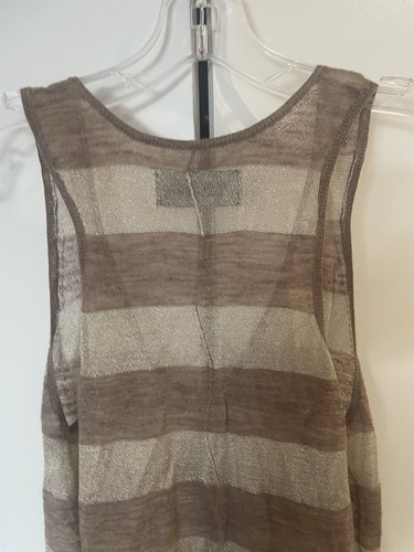 Zadig & Voltaire Brown & Gold Deluxe Racerback Tank SZ M - Picture 9 of 12