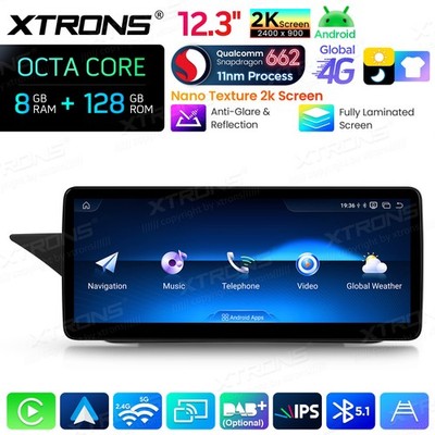12,3'' Autoradio Für Mercedes W212 S212 NTG5.0 Android Qualcomm 8-Kern 8G 128GB