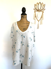 Pickle Ball Player Enthusiast White V Neck Short Sleeve T Shirt Woman's XL NWT