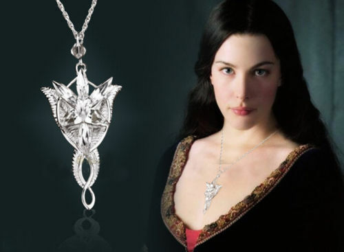 ARWEN EVENSTAR THE LORD RINGS COLLANA PENDENTE ARGENTO IL SIGNORE DEGLI ANELLI  - Foto 1 di 6