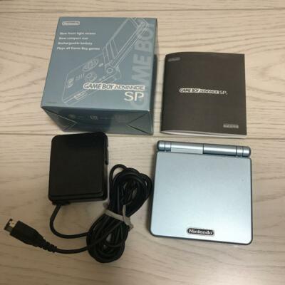 Nintendo Game Boy Advance SP Pearl Blue Box from jAPAN