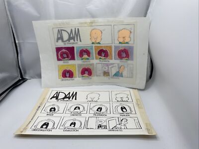 BRIAN BASSET ORIGINAL ADAM PEN INK With Color  ART Comic DAILY 1991 Universal BH