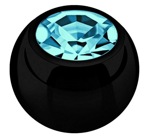 Piercing Gioielli Chiusura Ball Vite Sfera Nero IN 1,6mmx5mm con Zirconia - Foto 19 di 44