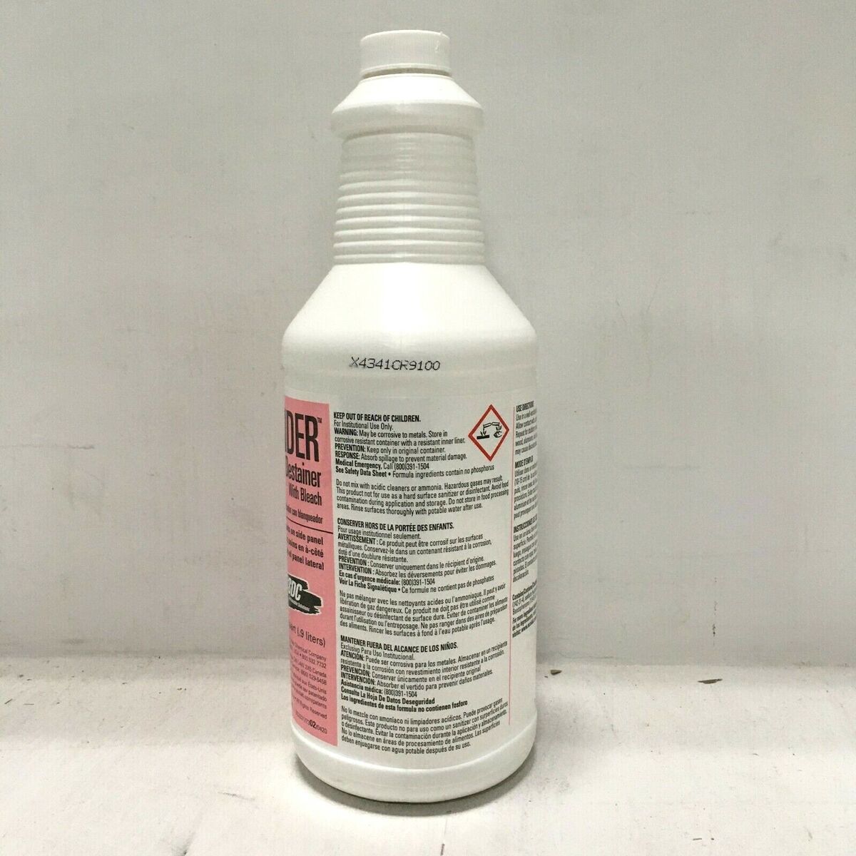 6 Pack SSDC Contender Cleaner, Destainer, Bleach Cleaner w/ Nozzles,  0.9L/1Qt 763501012278