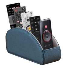 5 Compartments Leather Remote Control Holder Anti Slip Desktop Caddy Storage
