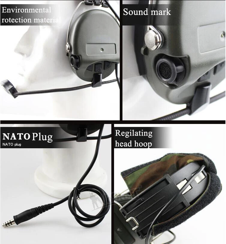 Z-Tactical Z-TAC Z111 Element Earphone anti-noise Reduction Sordin Radio Headset - Image 3 of 4