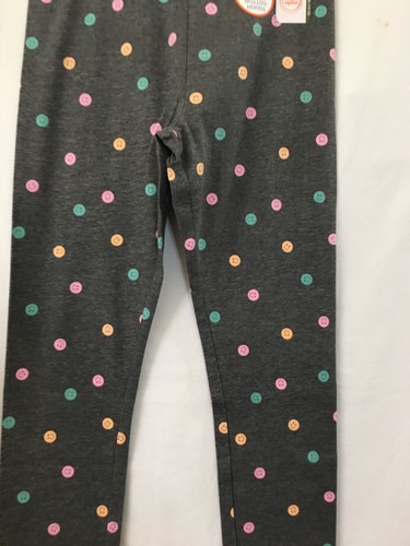 Wonder Nation NWT Leggings Girls Tough Cotton Gray Emoji Polka Dots many sizes - Picture 2 of 4