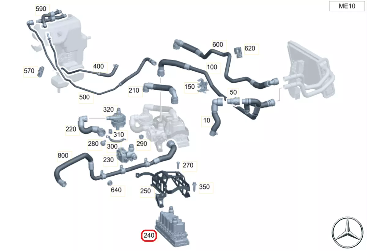 Original MERCEDES-BENZ A0008359203 elektrischer PTC-Zuheizer 