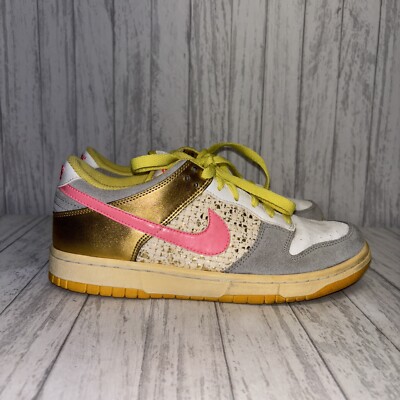 Womens Size 8.5 Nike Dunk Low 6.0 Metallic EUC 