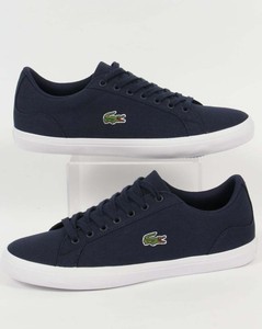 navy blue lacoste trainers