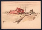 GERMANY Military WW2 1940s Artist Postcard. Panzer Tank, Battle, Gretnja