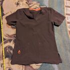 Carhartt Scrubs Top Shirt Adult S Dark Brown Shirt w/ Pockets